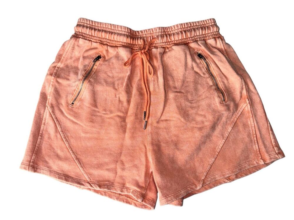 BlankNYC Womens Acid Wash Peach Sweat Shorts Pull On Athleisure Cotton Lounge M